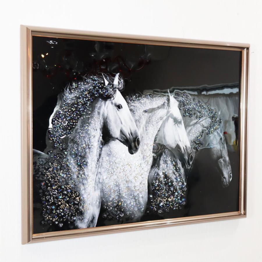 アートフレーム 未来を信じて 馬 3頭 ニューヨーク 絵画