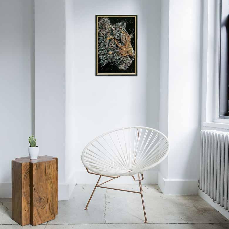 アートフレーム フォントラ タイガー 虎 クリスタルピクチャー 額絵