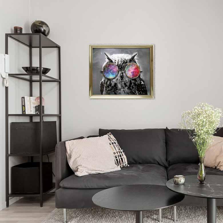 スカイクロラ クリスタルアートワークス 300枚限定品■状態良好欠品なし アートフレーム クリスタルピクチャー オウルグラス フクロウ ウォール