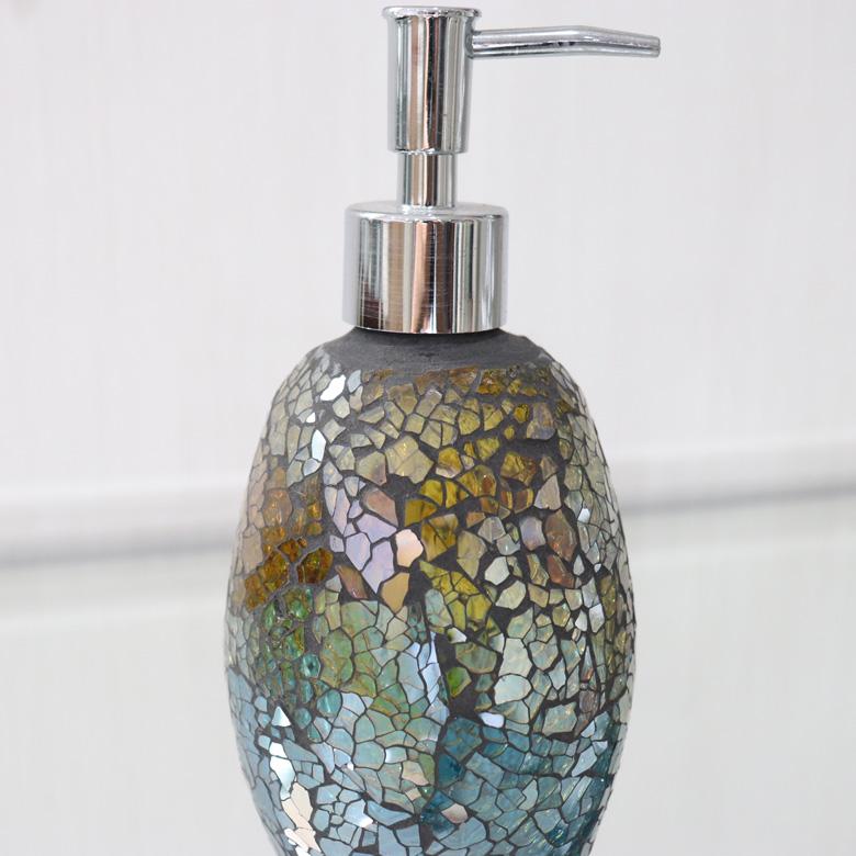 ソープディッシュ ディスペンサー ガラスベース 洗面台 3点セット