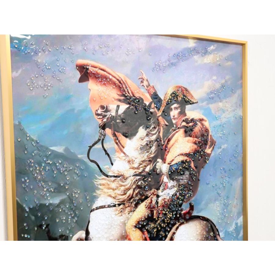 アートフレーム サン・ベルナール峠のナポレオン ダヴィッド 絵画 クリスタルピクチャー ゴールドフレーム ウォールデコ モダン