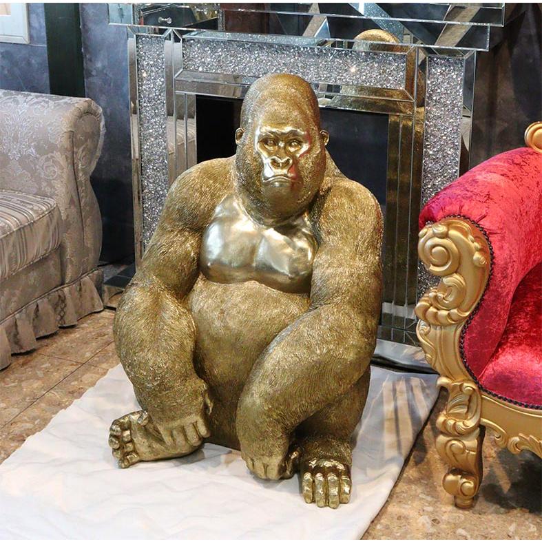 ゴリラ 91cm ゴールド オブジェ 特大 置物 コング オーナメント ゴリラ 91cm ゴールド オブジェ 特大 置物 コング オーナメント