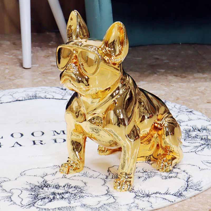 フレンチブルドッグ ゴールド オブジェ 置物 ブヒ 犬 風水 金運 フレンチブルドッグ ゴールド オブジェ 置物 ブヒ 犬 風水 金運