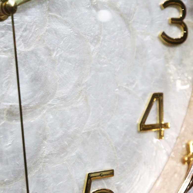 シェル時計 掛時計 貝殻 ウォールクロック グラムスタイル エレガント