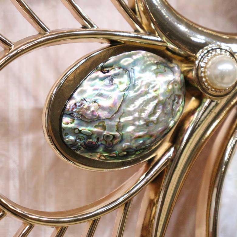 シェル時計 掛時計 貝殻 ウォールクロック グラムスタイル エレガント