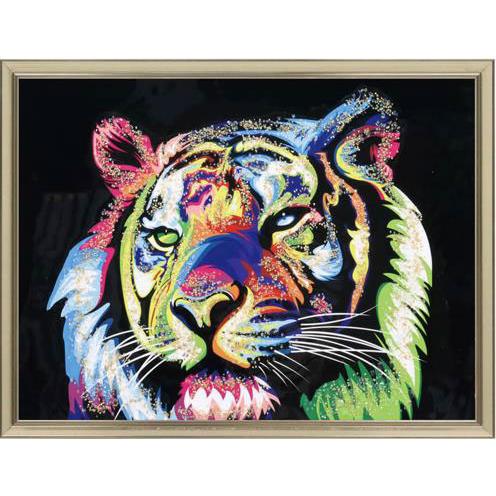 アートフレーム トラ/タイガー/虎 絵画 クリスタルピクチャー アートフレーム トラ/タイガー/虎 絵画 クリスタルピクチャー