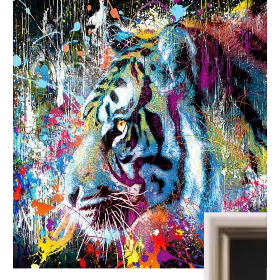 アートフレーム トラ/タイガー/虎 絵画 クリスタルピクチャー