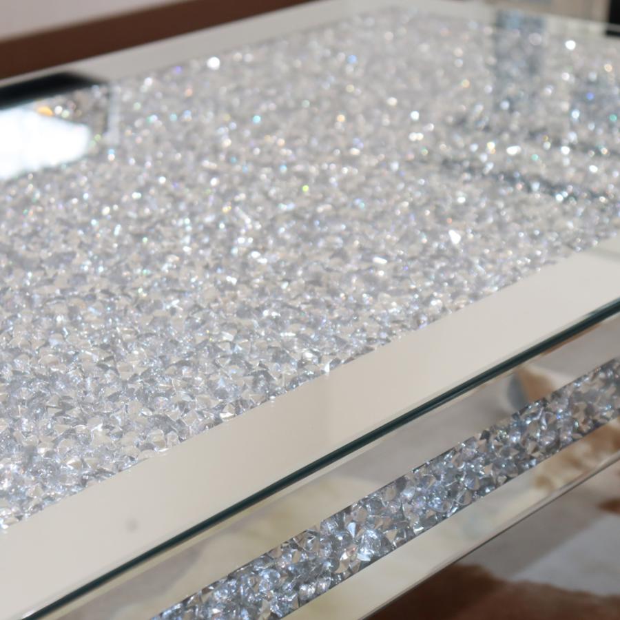 ミラー家具 リビングテーブル ローテーブル 110cm 長方形 ガラス ミラー家具 リビングテーブル ローテーブル 110cm 長方形 ガラス