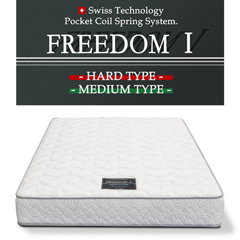 スプリングマットレス クイーン ポケットコイル ベッド