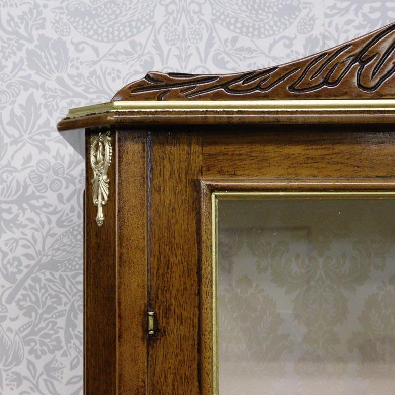 2ドアキャビネット 木製 イタリア 完成品 ART5118BS ショーケース 高級家具 ヴェローナクラシックの画像