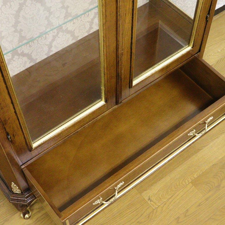 2ドアキャビネット 木製 イタリア 完成品 ART5118BS ショーケース 高級家具 ヴェローナクラシックの画像