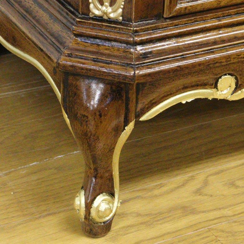 2ドアキャビネット 木製 イタリア 完成品 ART5118BS ショーケース 高級家具 ヴェローナクラシックの画像