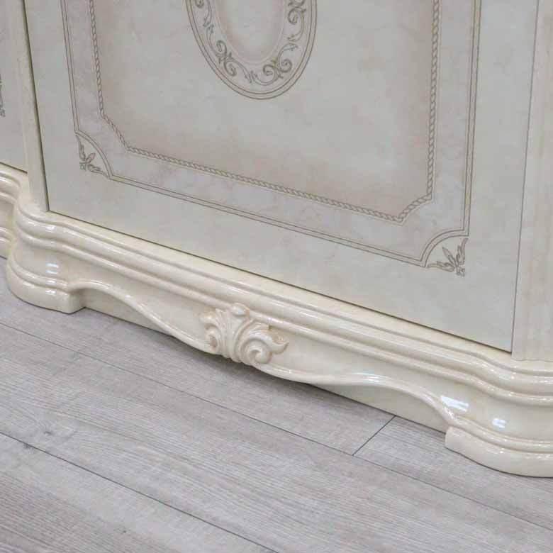 サイドボード サルタレッリ アマルフィ アイボリー 白家具 222-097 サルタレッリ アマルフィ 3ドア キャビネット アイボリー カップボード