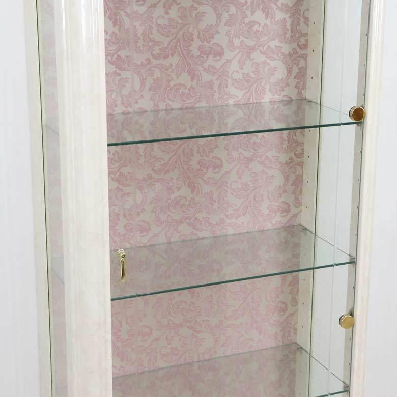 サルタレッリ アマルフィ 1ドアキュリオケース ベージュ イタリア アイボリー サルタレッリ アマルフィ 1ドア キュリオケース アイボリー イタリア