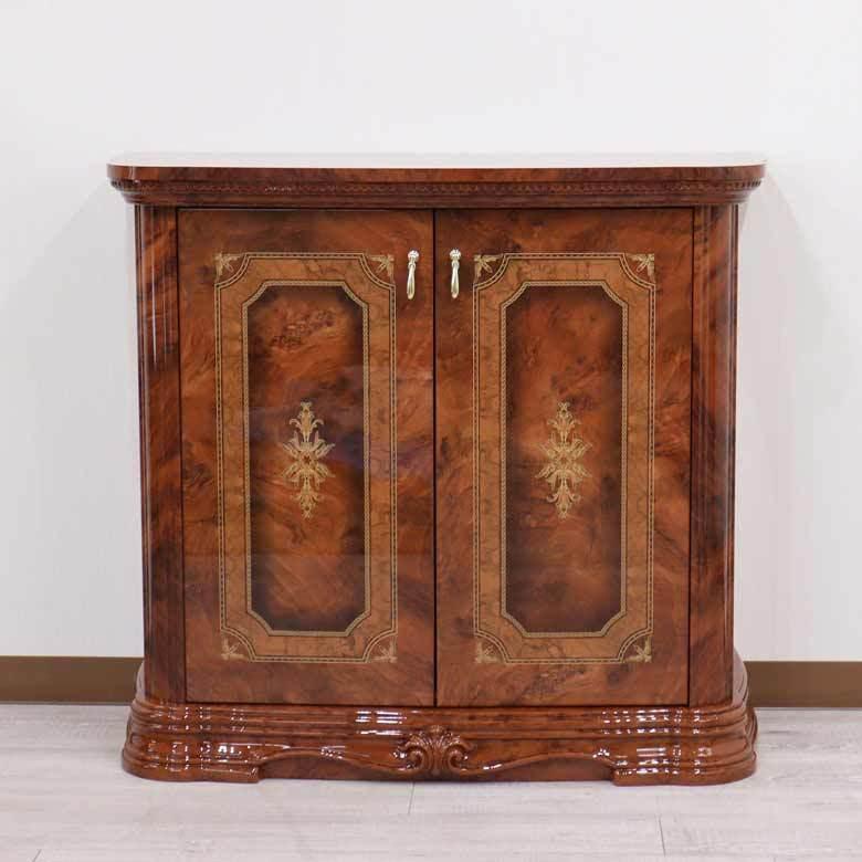 サルタレッリ アマルフィ オープンキャビネット カップボード イタリア サルタレッリ アマルフィ 2ドア オープンキャビネット アイボリー