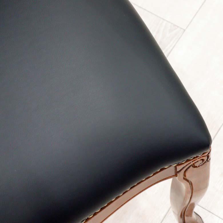 4脚 ダイニングチェア サルタレッリ製 ヴェルサイユ 合皮 猫脚 ブラック ガレージセール 4脚 サルタレッリ ヴェルサイユ ダイニングチェア