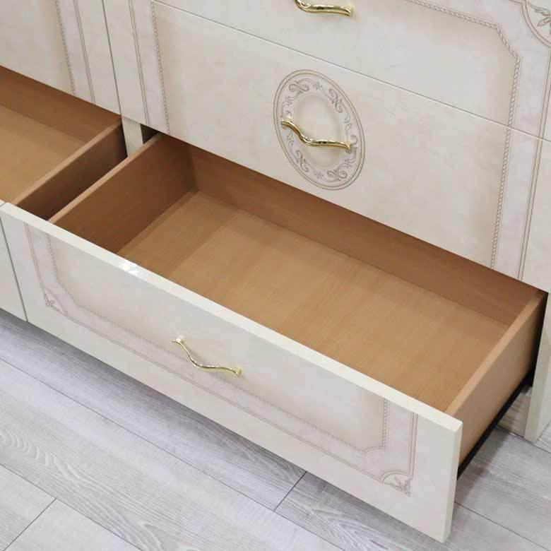 サルタレッリ アマルフィ ワイドチェスト アイボリー 6段 6引出 ダブル