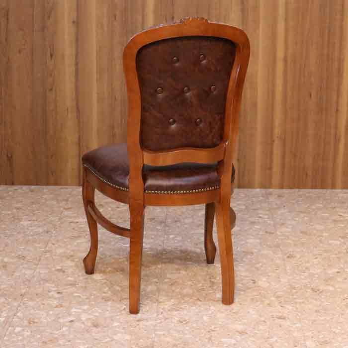 イタリア ダイニングチェア ブラウン・本皮 木製 完成品 イス イタリア ダイニングチェア ブラウン・本皮 木製 完成品 イス