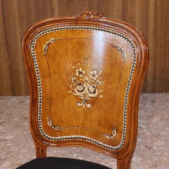 イタリア ダイニングチェア ブラック・本皮 木製 完成品 イス イタリア ダイニングチェア ブラック・本皮 木製 完成品 イス
