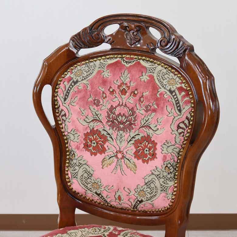 イタリア ダイニングチェア ピンク・金華山 木製 完成品 イス イタリア ダイニングチェア ピンク・金華山 木製 完成品 イス