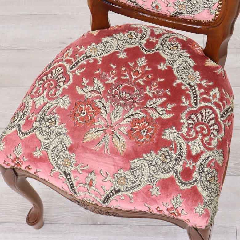 イタリア ダイニングチェア ピンク・金華山 木製 完成品 イス イタリア ダイニングチェア ピンク・金華山 木製 完成品 イス