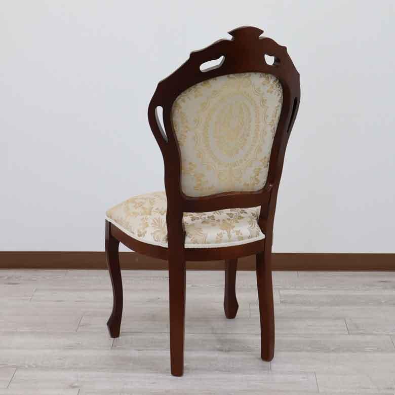 ダイニングチェア イタリア ベージュ 木製 猫脚 完成品 椅子 ダイニングチェア イタリア ベージュ 木製 猫脚 完成品 椅子