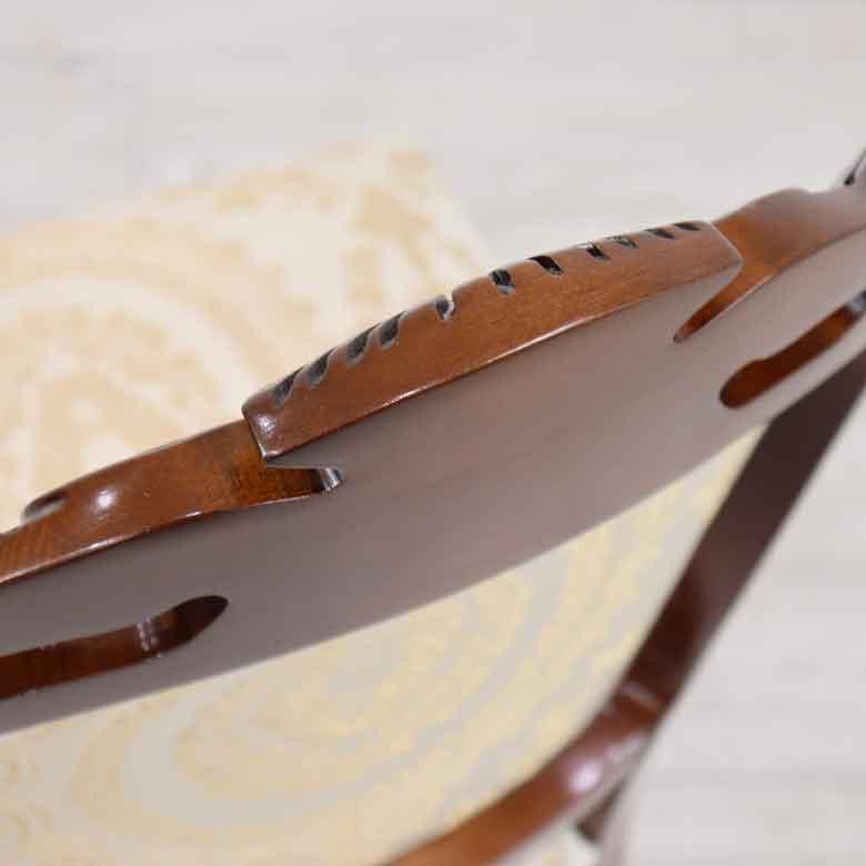 ダイニングチェア イタリア ベージュ 木製 猫脚 完成品 椅子 ダイニングチェア イタリア ベージュ 木製 猫脚 完成品 椅子