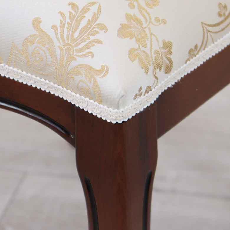 ダイニングチェア イタリア ベージュ 木製 猫脚 完成品 椅子 ダイニングチェア イタリア ベージュ 木製 猫脚 完成品 椅子