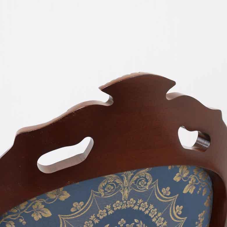 ダイニングチェア イタリア ブルー 木製 猫脚 完成品 椅子 ダイニングチェア イタリア ブルー 木製 猫脚 完成品 椅子