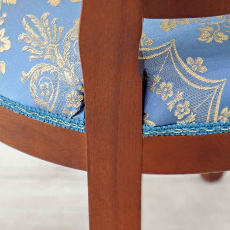 ダイニングチェア イタリア ブルー 木製 猫脚 完成品 椅子 ダイニングチェア イタリア ブルー 木製 猫脚 完成品 椅子