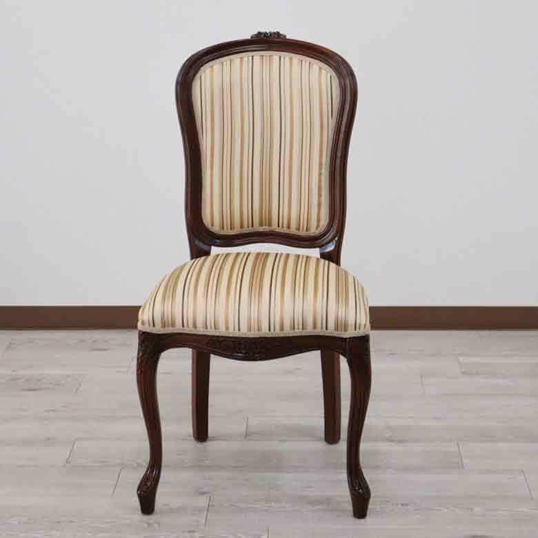 ダイニングチェア イタリア 木製 猫脚 完成品 椅子 チェアー 一人がけ