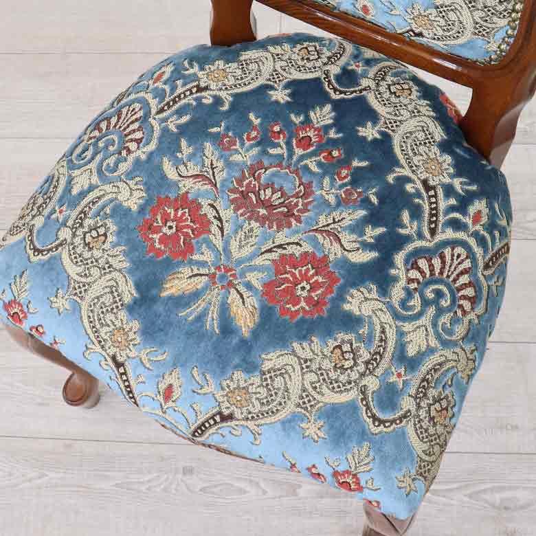 イタリア ダイニングチェア ブルー・金華山 木製 完成品 イス イタリア ダイニングチェア ブルー・金華山 木製 完成品 イス