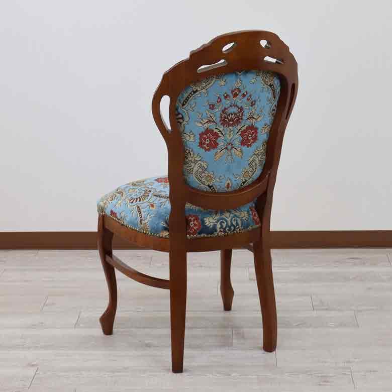イタリア ダイニングチェア ブルー・金華山 木製 完成品 イス イタリア ダイニングチェア ブルー・金華山 木製 完成品 イス