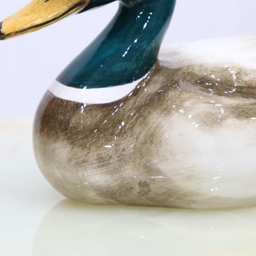 陶器 動物 鴨 置物 イタリア製 完成品 カルガモ マガモ アニマル 陶器 動物 鴨 置物 イタリア製 完成品 カルガモ マガモ アニマル
