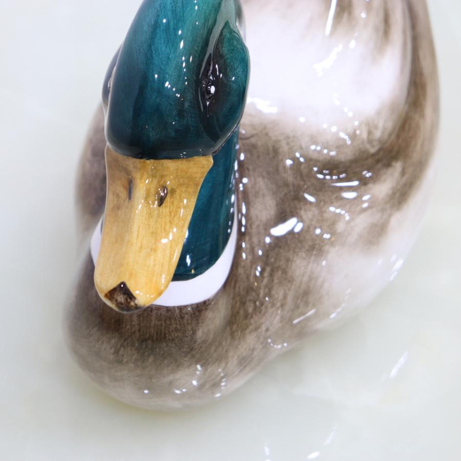 陶器 動物 鴨 置物 イタリア製 完成品 カルガモ マガモ アニマル 陶器 動物 鴨 置物 イタリア製 完成品 カルガモ マガモ アニマル