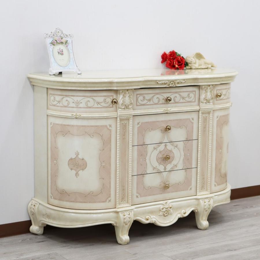 サルタレッリ ヴェルサイユ ローキャビネット アイボリー サイドボード サルタレッリ ヴェルサイユ サイドボード W127cm チェストタイプ