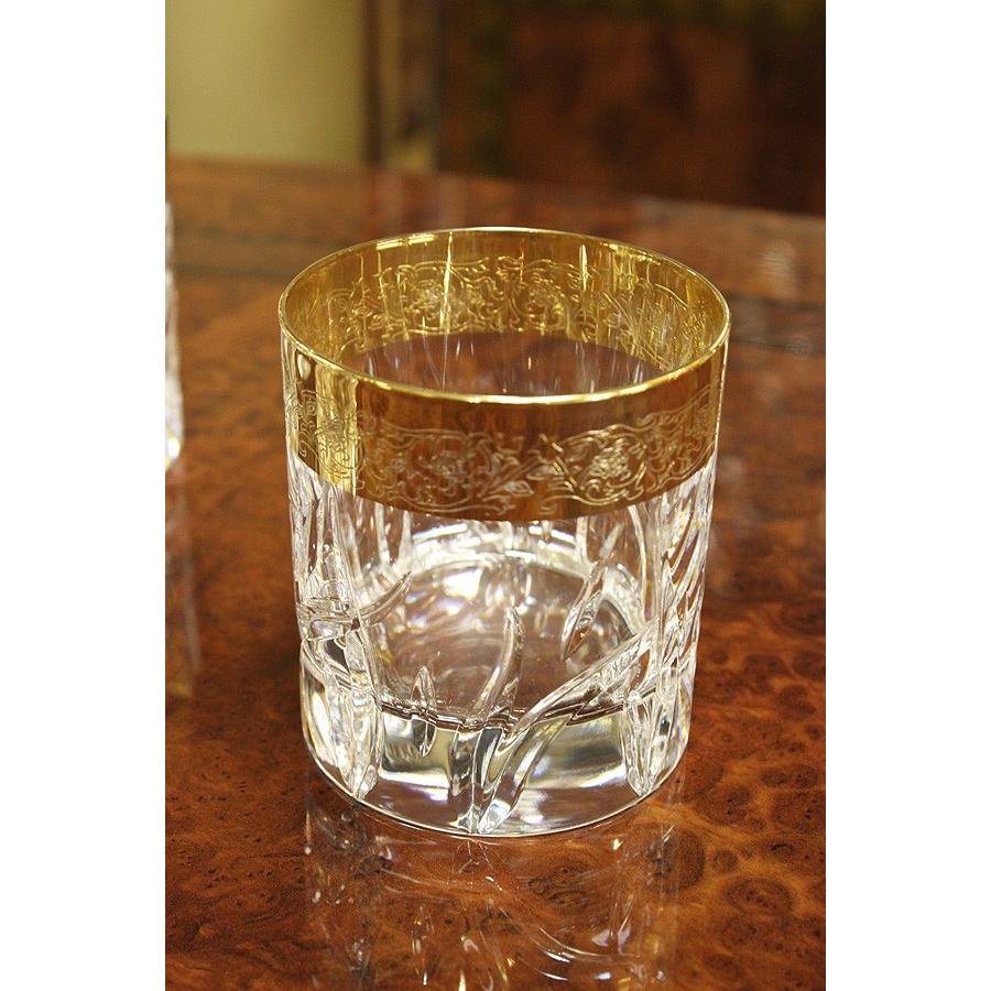 イタリア製ロックグラス 6Pセット ゴールド クレアート社
