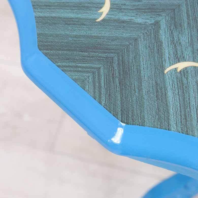 ティーテーブル ブルー イタリア 55cm 象嵌 カフェテーブル ティーテーブル ブルー イタリア 55cm 象嵌 カフェテーブル