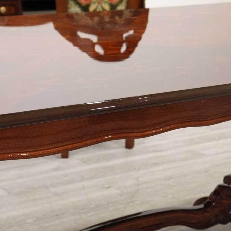 イタリア ダイニングテーブル 300cm 楕円形 象嵌 アッティカ 木製 イタリア ダイニングテーブル 300cm幅 象嵌 アッティカ 食卓 楕円形