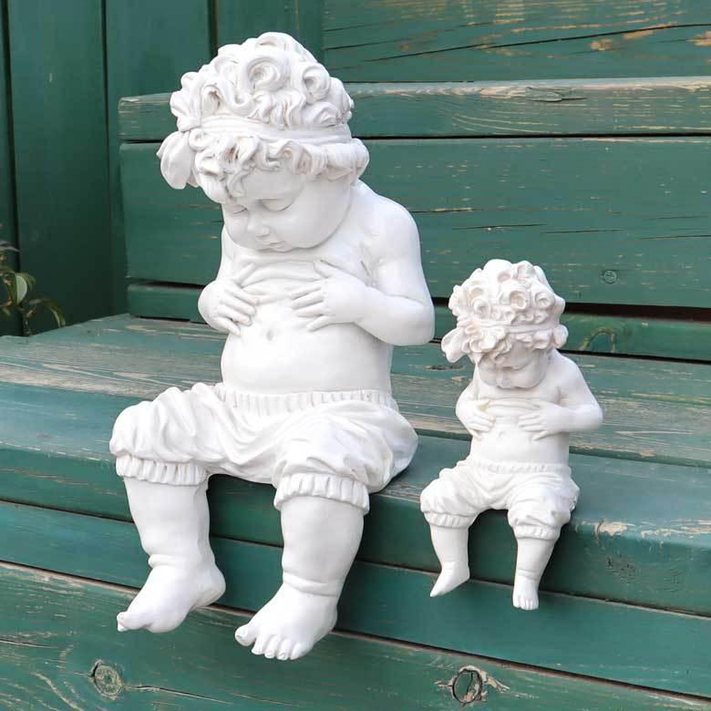 ガーデン オーナメント 置物 メタボくん セット 天使の置物 男の子