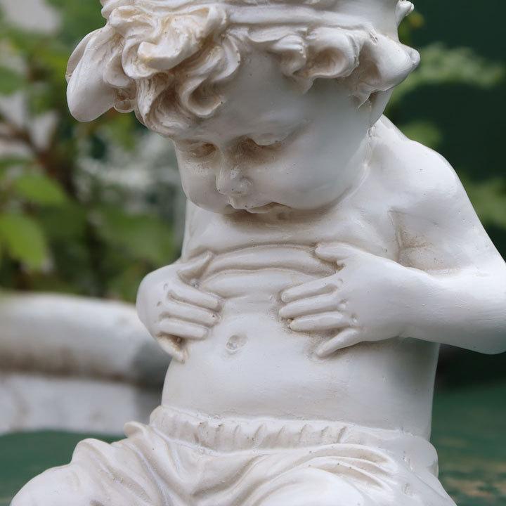 ガーデン オーナメント 置物 メタボくん セット 天使の置物 男の子