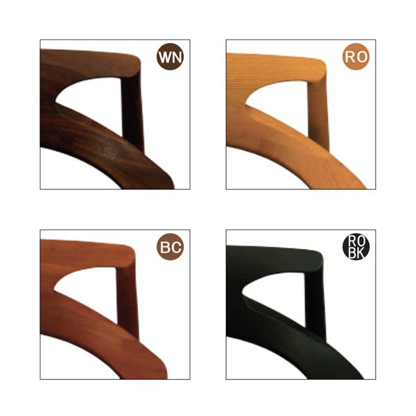 起立木工 ラディウス/RADIUS ハーフアームチェア オーク材 ブラック/黒 起立木工 肘付き ダイニングチェア RADIUS オーク ブラック