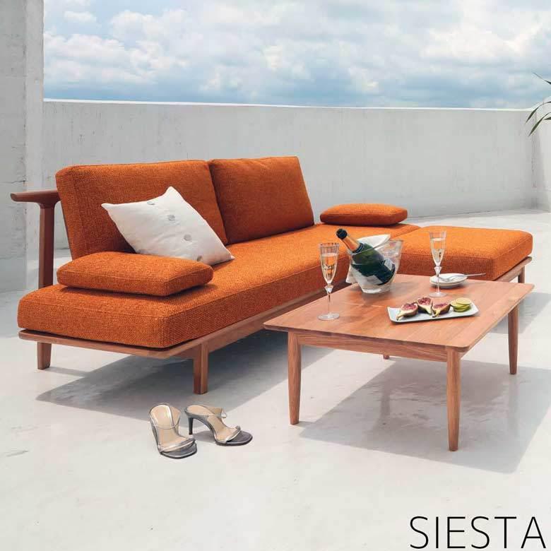 起立木工 オットマン スツール SIESTA シエスタ ウォールナット 生地15