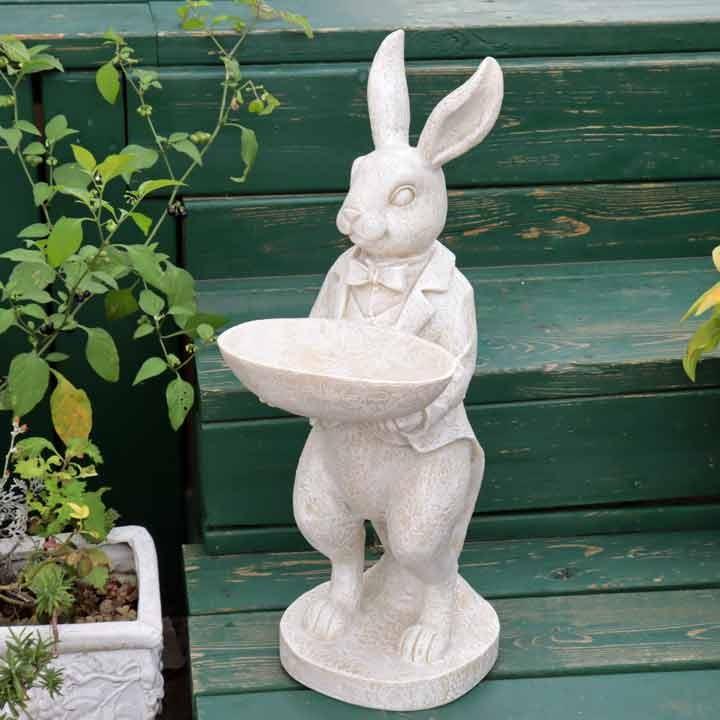 スタンディングバニー ウサギの置物 アンティーク オーナメント