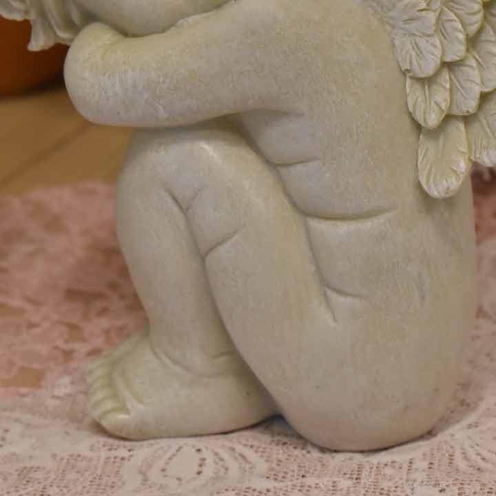 天使 置物 オーナメント アンティーク ペアドール 天使の羽 オブジェ