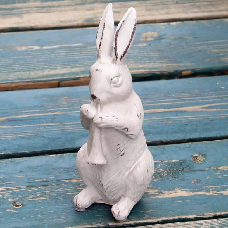 お値下げ！インテリア トランペット オブジェ アンティーク メロディラビット トランペット ウサギの置物 アンティーク