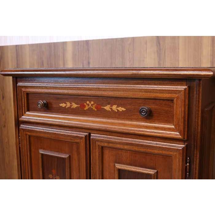 2ドア サイドボード イタリア 木製 キャビネット 象嵌