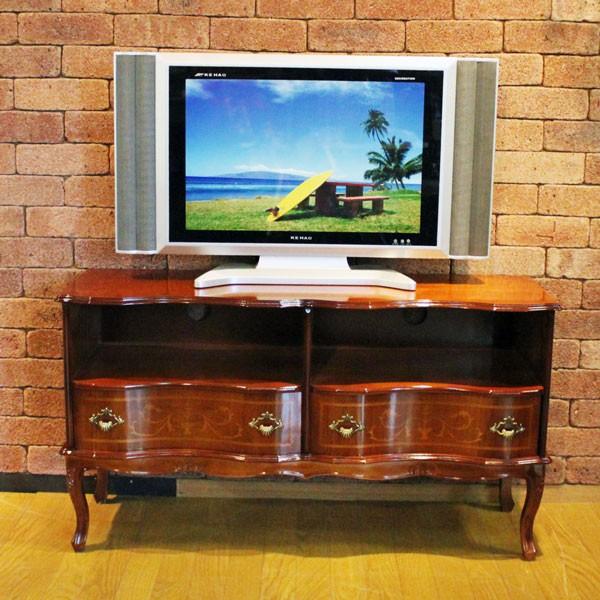 テレビ台 ローボード イタリア 家具 象嵌 W110cm 猫脚 538G TV台 TV