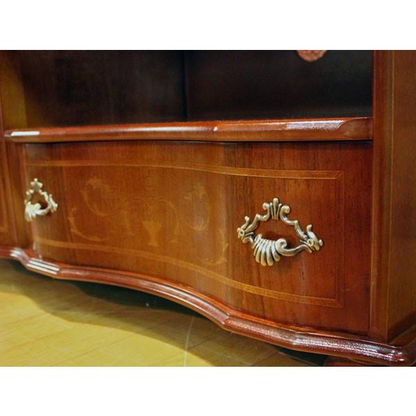 テレビ台 ローボード イタリア 家具 象嵌 W110cm 丸脚 538 TV台 TV