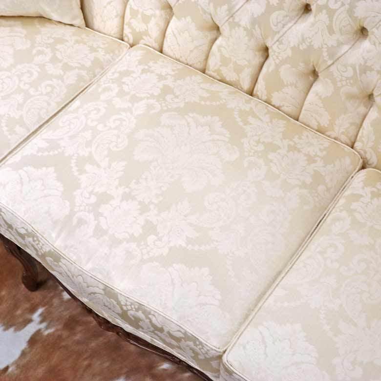 イタリア 3人がけソファ ベージュ 猫脚 木製 完成品 ロレーナ 3P イタリア 3人がけソファ ベージュ 猫脚 木製 完成品 ロレーナ 3P